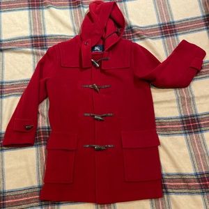 Vintage Burberry womens small wool toggle coat